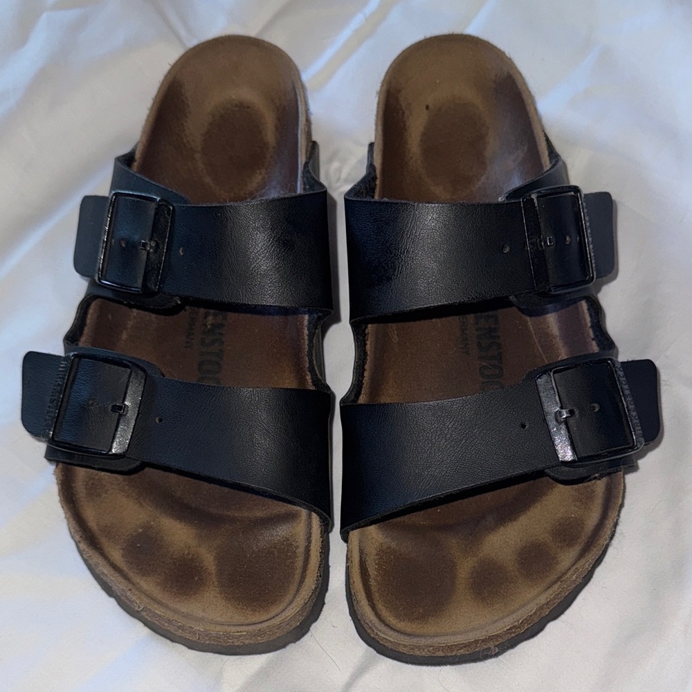 Birkenstock Black Leather Sandals